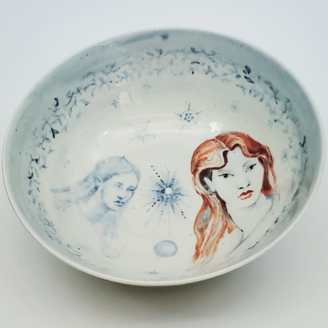 "Dreaming of a Stardust Sister" Porcelain Bowl