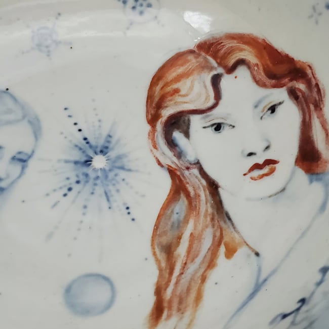 "Dreaming of a Stardust Sister" Porcelain Bowl