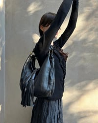 Image 5 of BLACK TASSEL BAG