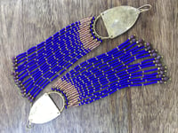 Image 3 of Indigo Blue series. Tassel earrings/ n154 