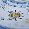 Large Goldfinch Garden Handpainted PorcelainPlatter