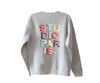 studio paris. embroidered rainbow text sweatshirt. 