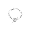 Silver chunky chain bracelet 