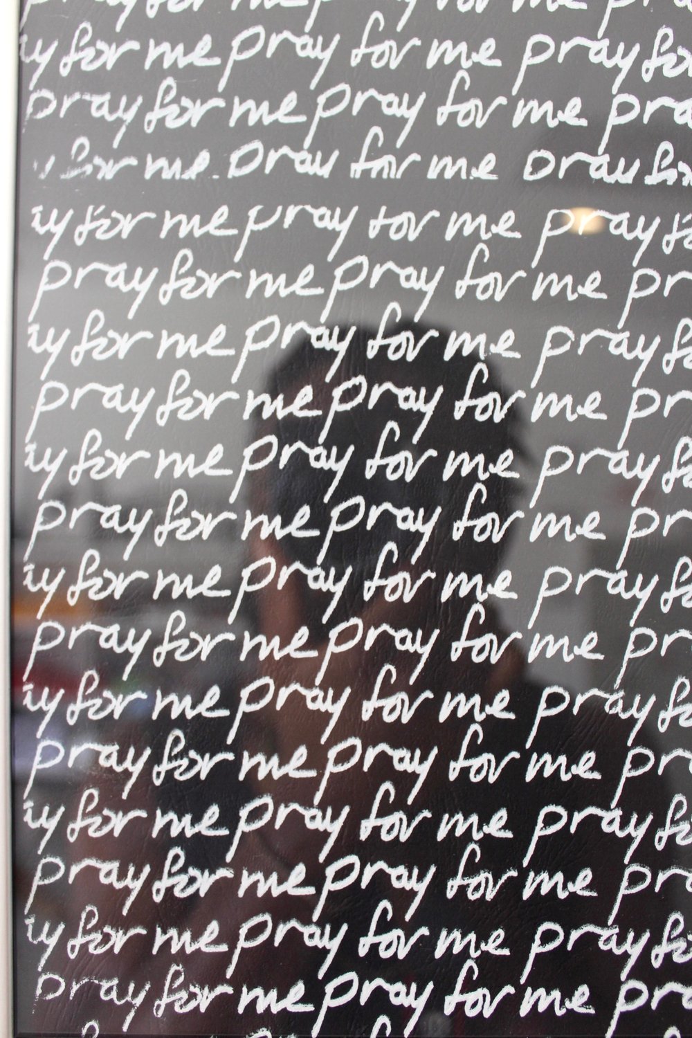 “pray for me” 11 1/2in x 15in framed silkscreen print 