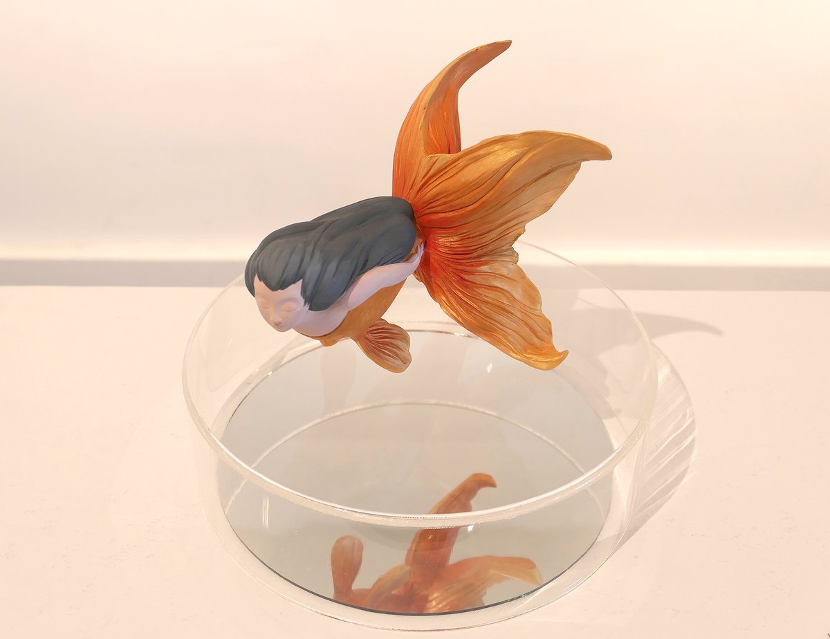 Goldfish Mermaid Original Sculpture - Wisdom