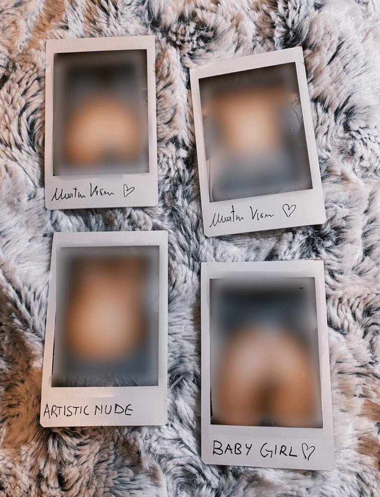 Image of VISMY unique DIGITAL polaroids - SET 6: ARTISTIC NUDE BABY GIRL