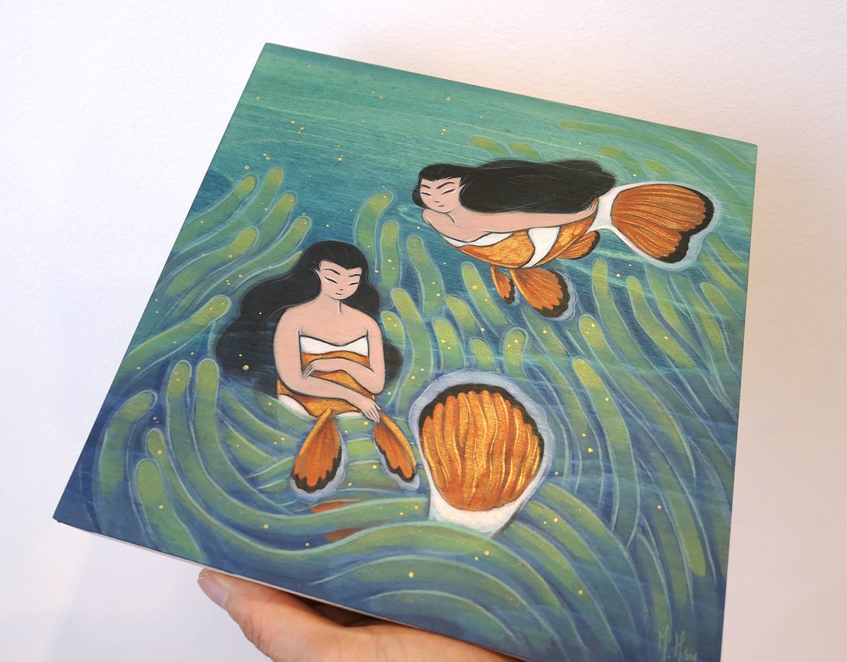 ‘Mermaids in Anemones’ Original Painting
