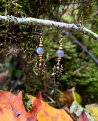 Image 2 of Labradorite Mini Spiders Earring 