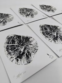 Image 3 of "Heart" - Our original wood tree ring block art print on recycled paper.