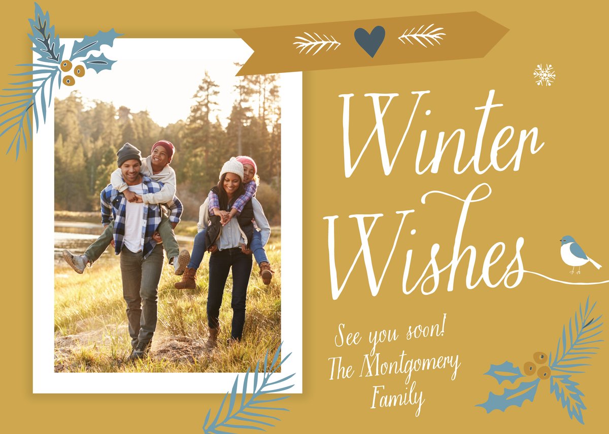 Winter Wishes Christmas Card