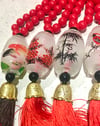 Glass Crystal Ornamental Hand-Painted Beads - Free Shipping!