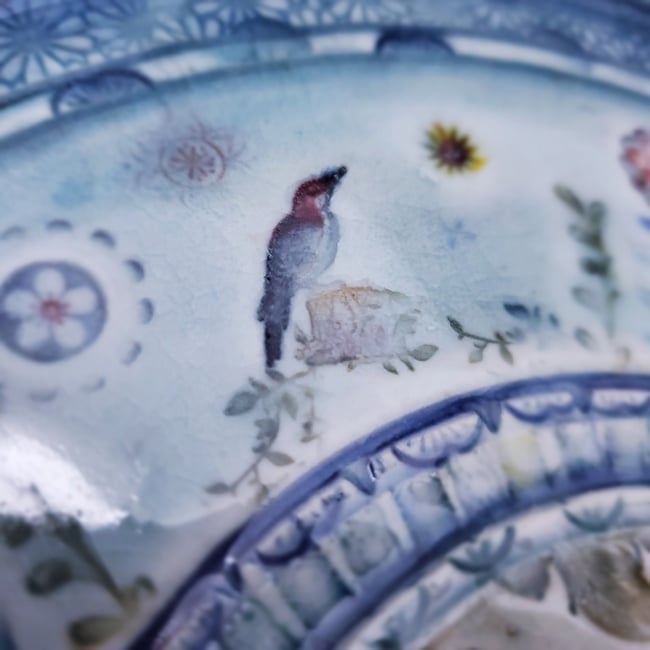 Small Garden Porcelain Platter