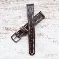 Image 2 of 16mm Dk Brown Chevre Strap