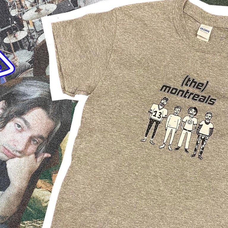 Grey Cartoon Monts Tee 