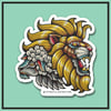 "LION AND LAMB" STICKER / MAGNET