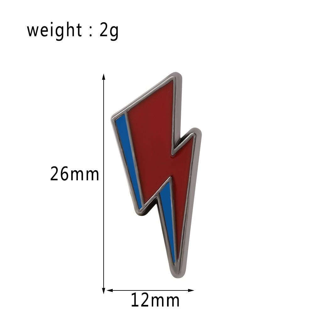 Bowie Inspired Lightning Bolt Badge/Pin