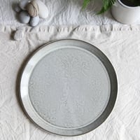 Image 3 of Dinner plate, lace patterned. 