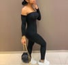 Off Shoulders Long Sleeve Bodysuit