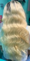 Preplucked 613 Blonde Bodywave w/ Black Roots Lace Wig 