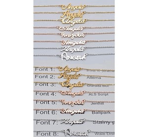 Personalized basic name plate necklaces 