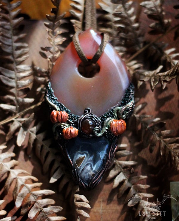 Image of Pumpkin Planchette Necklace