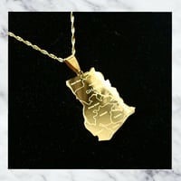 Image 1 of GHANA MAP NECKLACE 