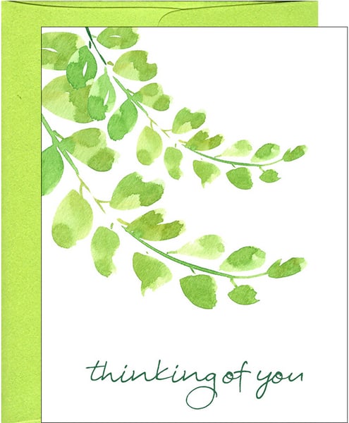 Image of Thinking of You Leafy Branches Greeting Card