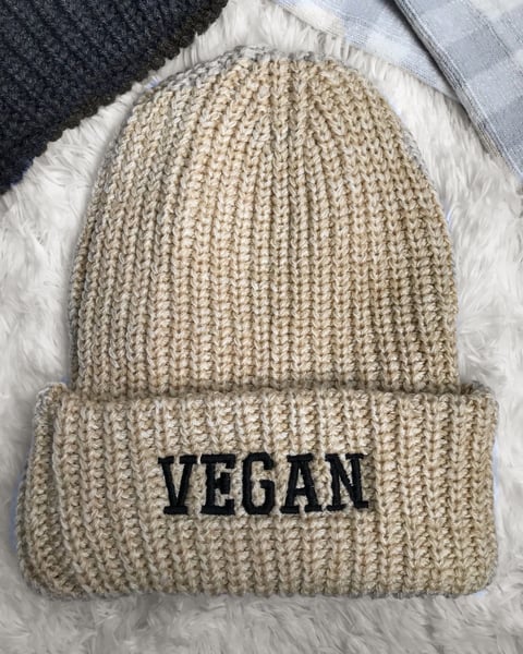 Image of Chunky knit vegan beanie