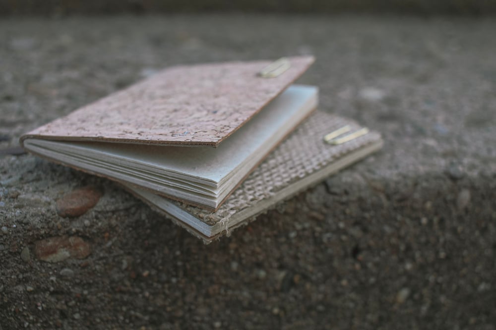 "Note to Self" Burlap Journal