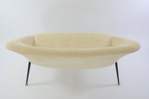 Image of Banquette coquille ronde ivoire