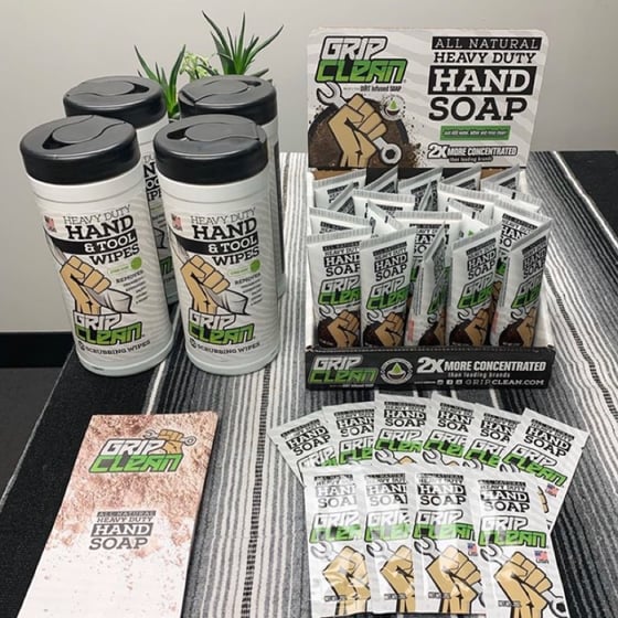 Image of Grip Clean All Natural Hand Soap & Wipes