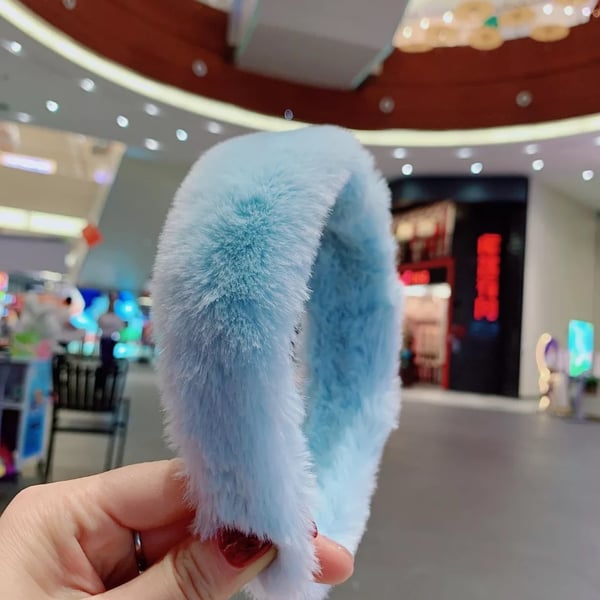 Image of Sky Blue Faux Fur Headband