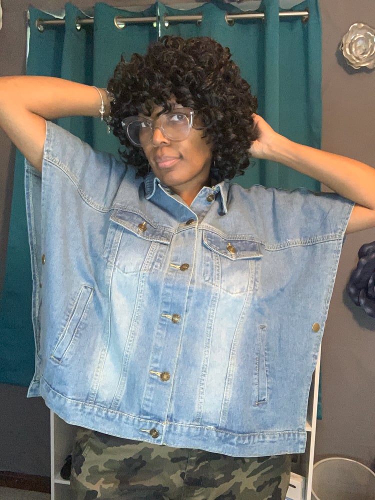 Image of Denim Poncho  