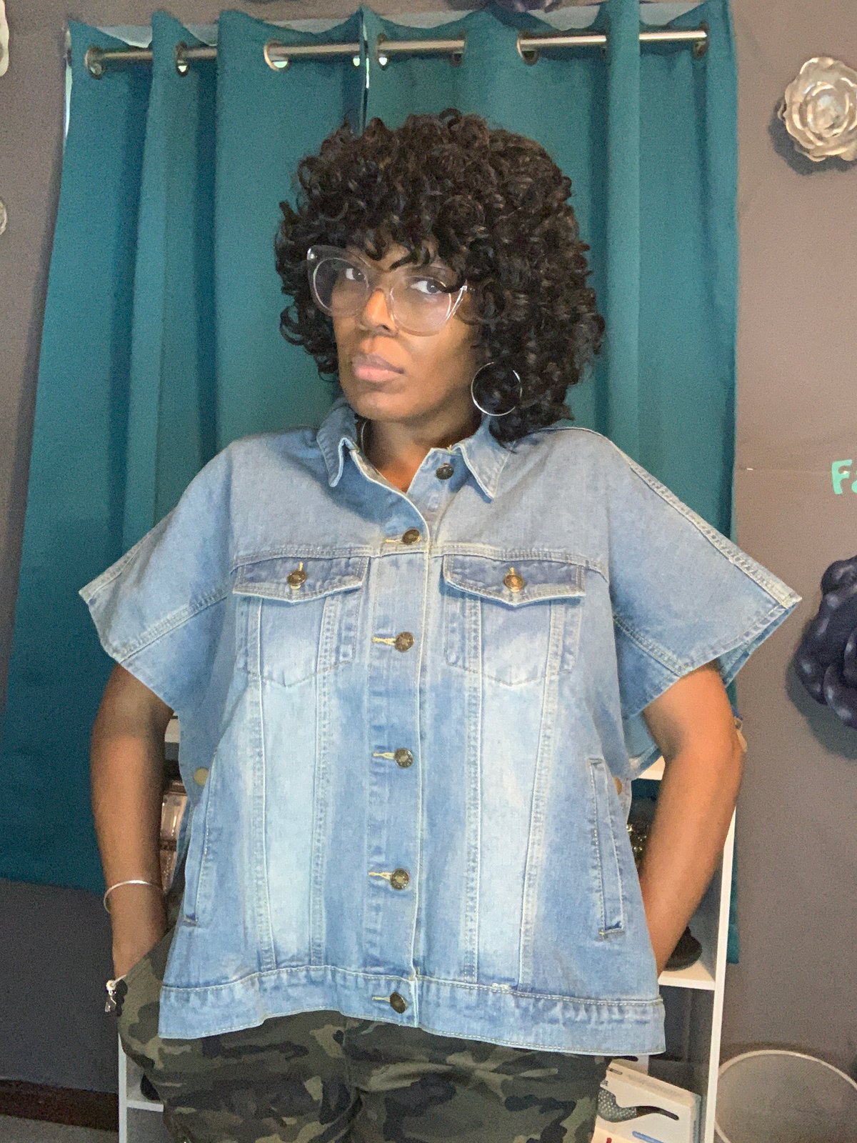 Image of Denim Poncho  