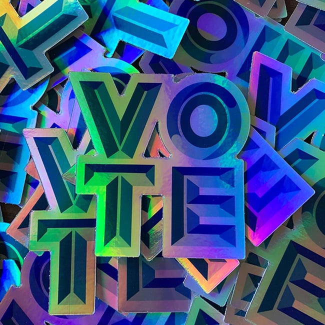 Holo Vote Sticker