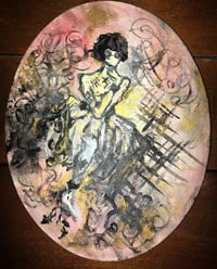 Shimmering armor oval canvas 