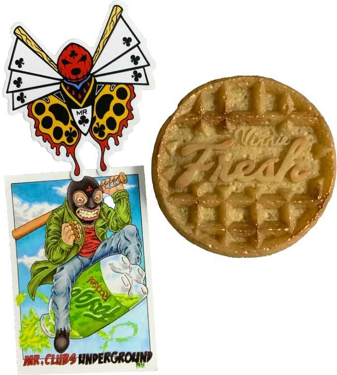 Image of Exclusive Glow in the Dark Vinnie Fresh Waffle Magnet by Mr. Club