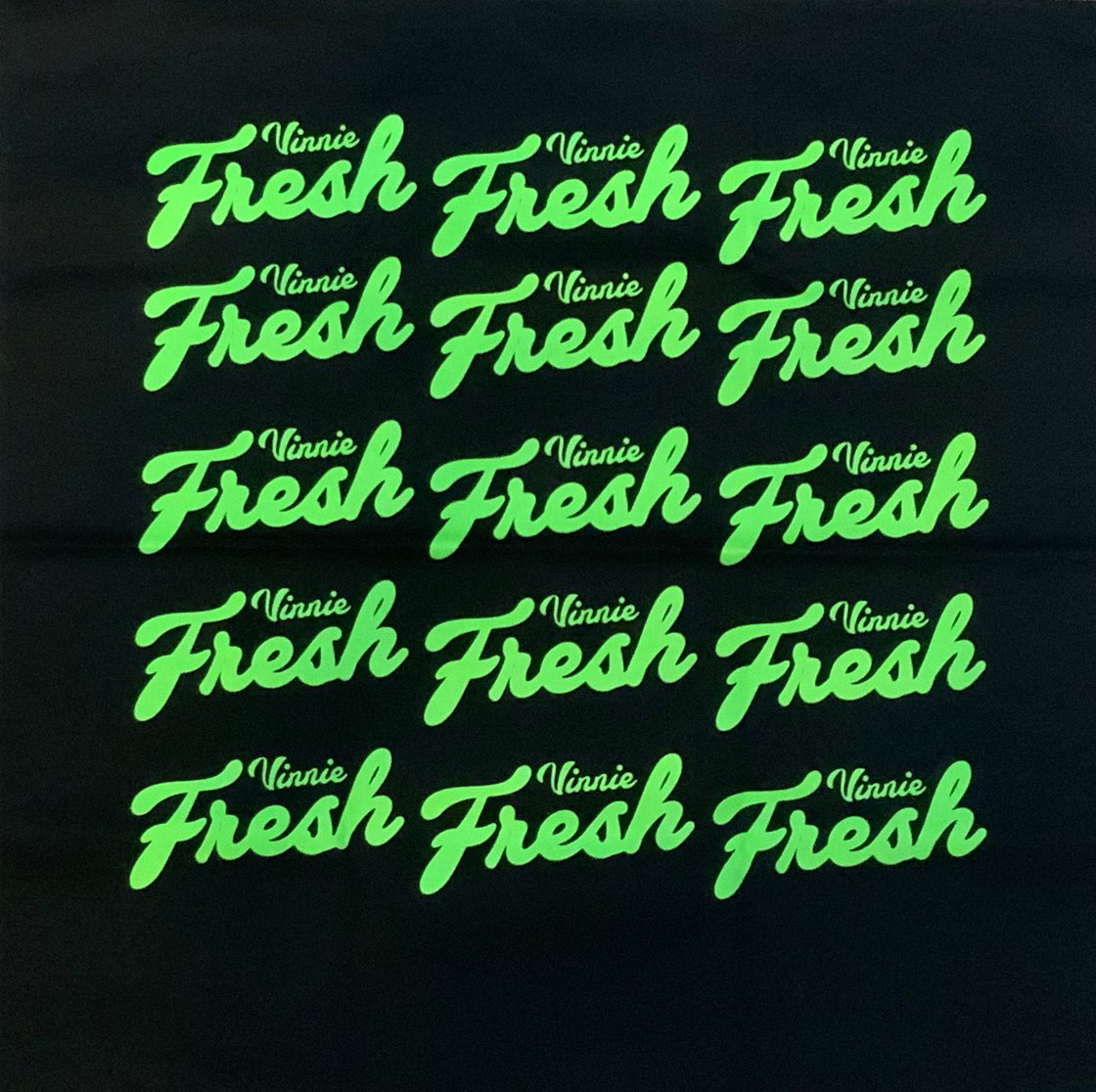 Image of Vinnie Fresh Bandana - Green & Black