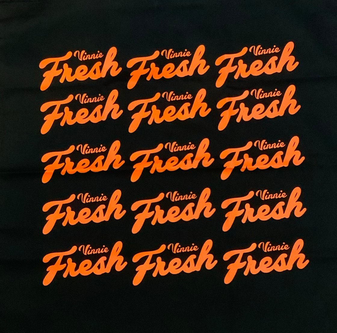 Image of Vinnie Fresh Bandana - Orange & Black