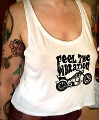 Image 1 of Feel the Vibration Flowy Crop Top Tank