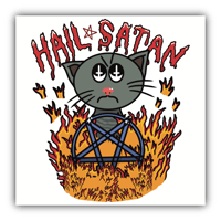 Image 3 of Hail Satan Cat - Art Print