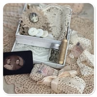 Image 2 of Reserved - box of vintage and french lace