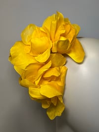 Image 4 of Black organza flowers headpiece 