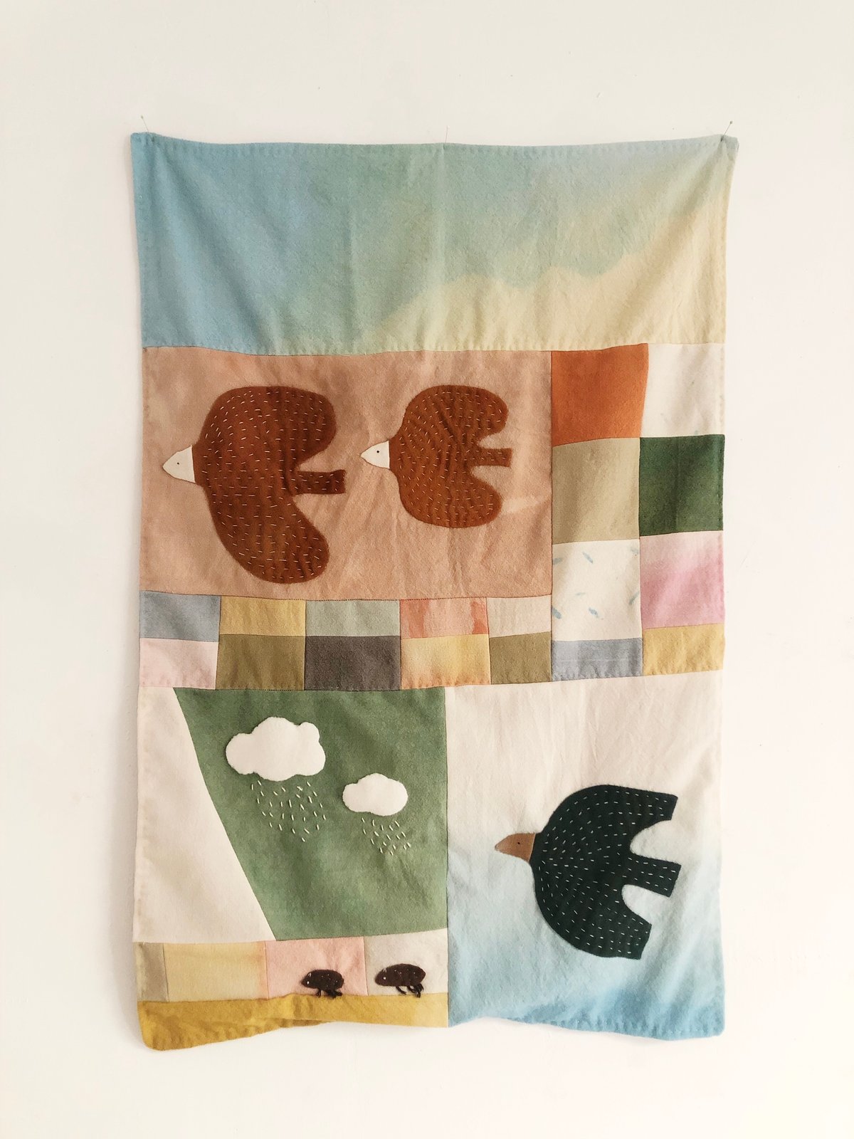Image of Bird summer baby blanket 