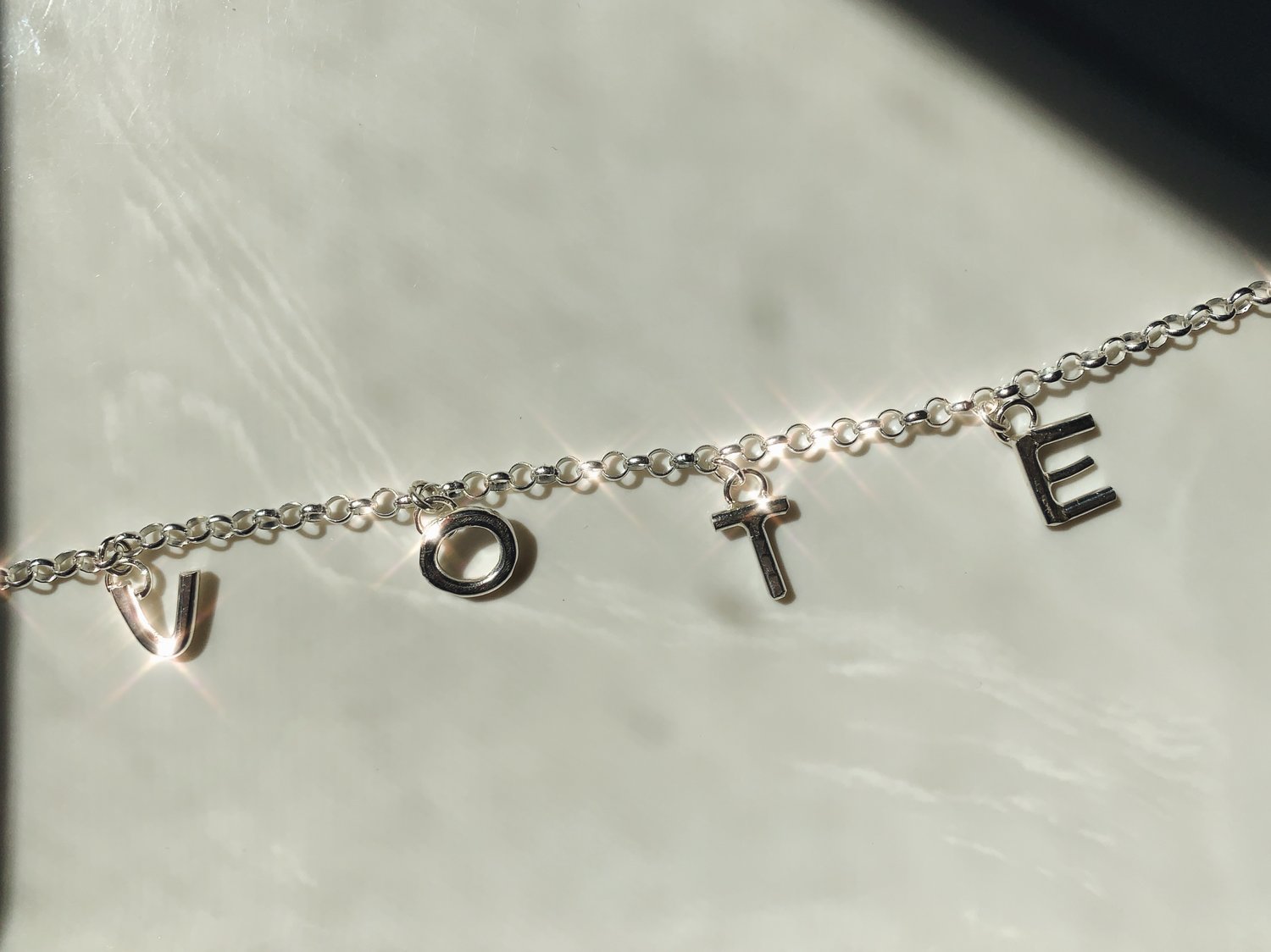 Image of V-O-T-E  Charm Necklace