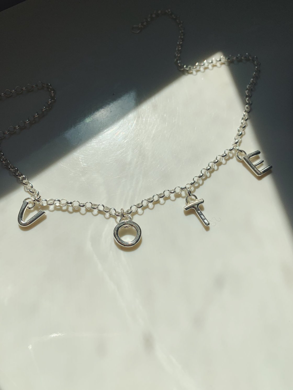 Image of V-O-T-E  Charm Necklace
