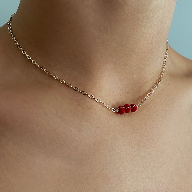 Carnelian Wrapped Choker