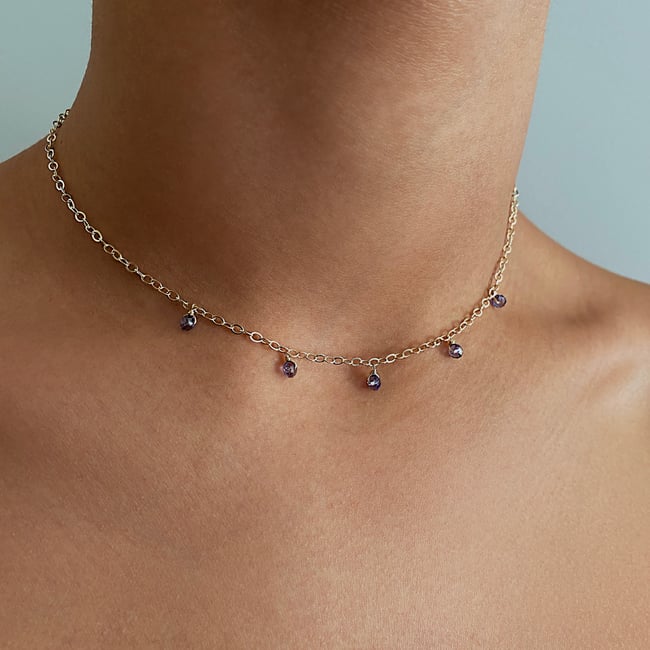 Baby Tanzanite Swarovski Choker