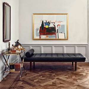 Image of 1979, Swedish Painting, Still Life with Bottles. ELMER HEMMINGSHOLT