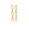 Gold chunky chain-link earrings 